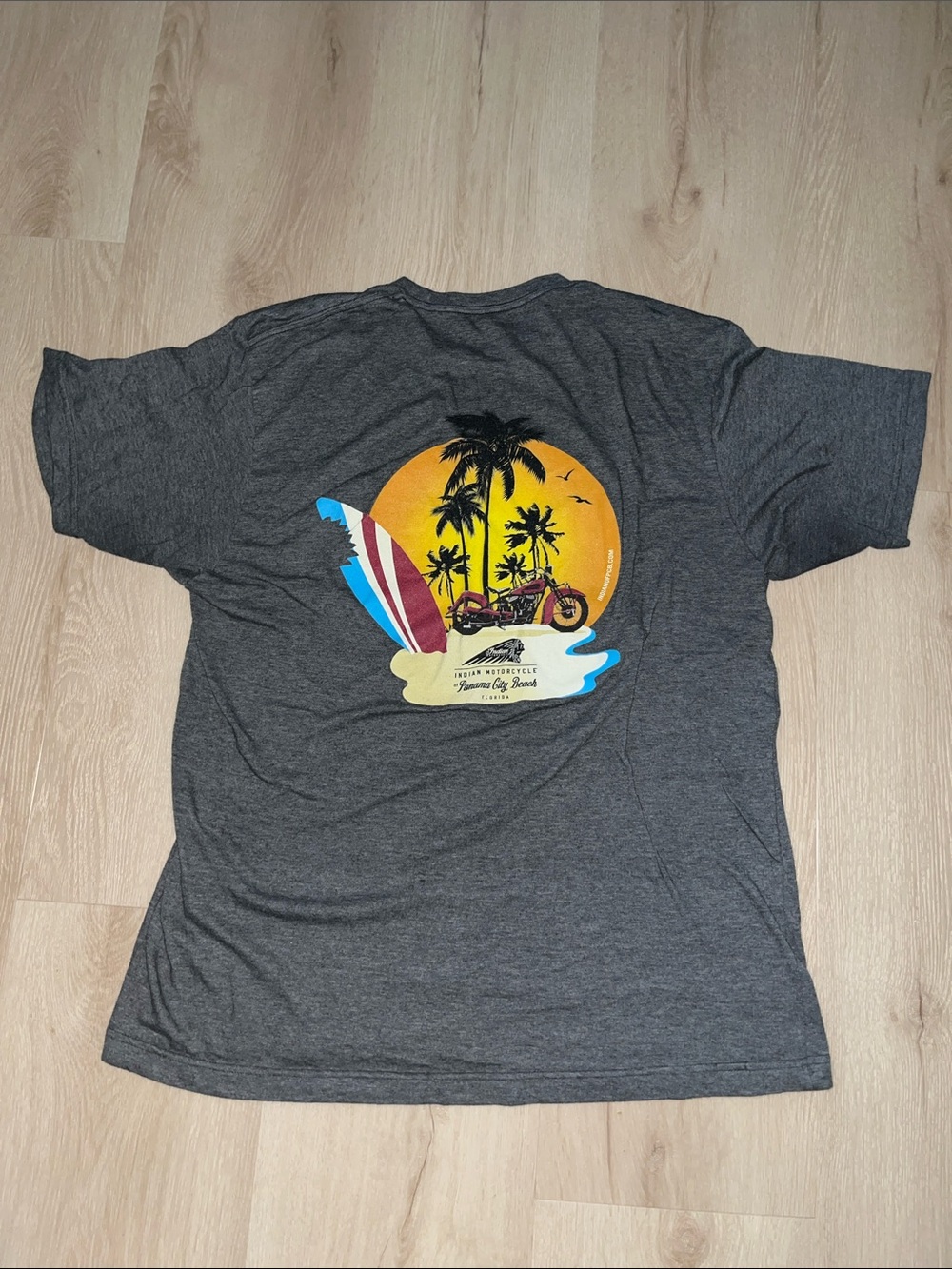 Indian Motorcycles Panama City Beach Florida Short Sleeve Sunset T Shirt